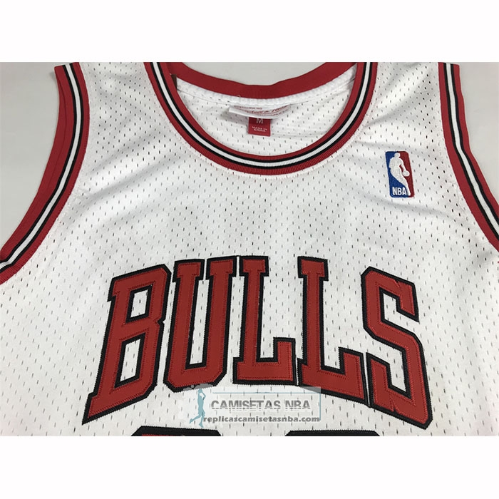 Camiseta Chicago Bulls Michael Jordan NO 23 Autentico 1997-98 Blanco